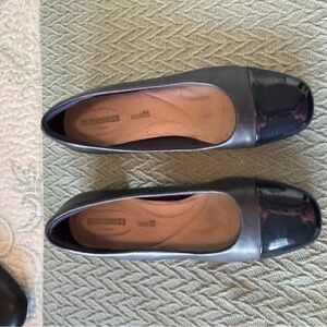 Clarks Black Patent Leather Flats